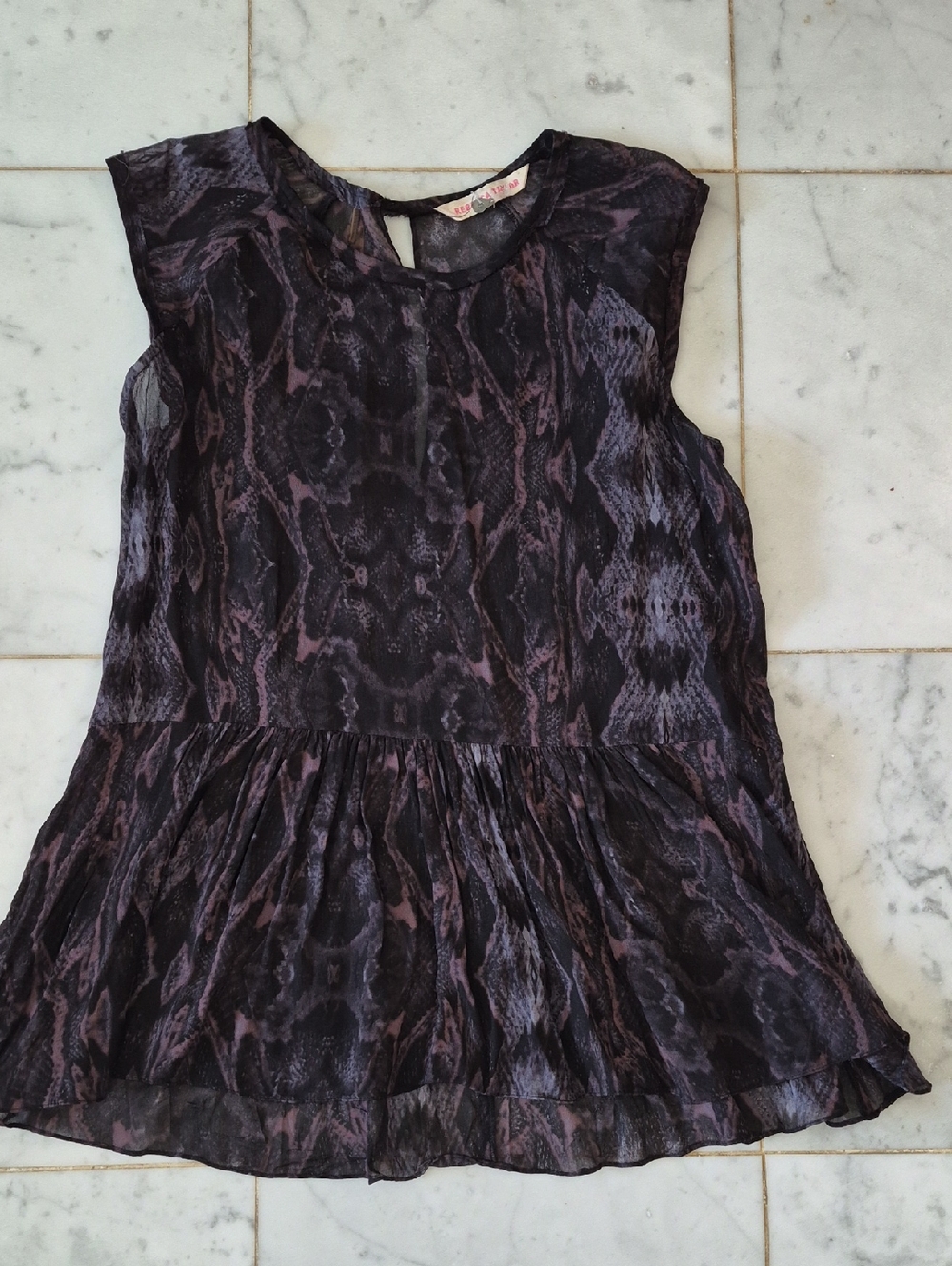 Rebecca Taylor Sheer Peplum Top